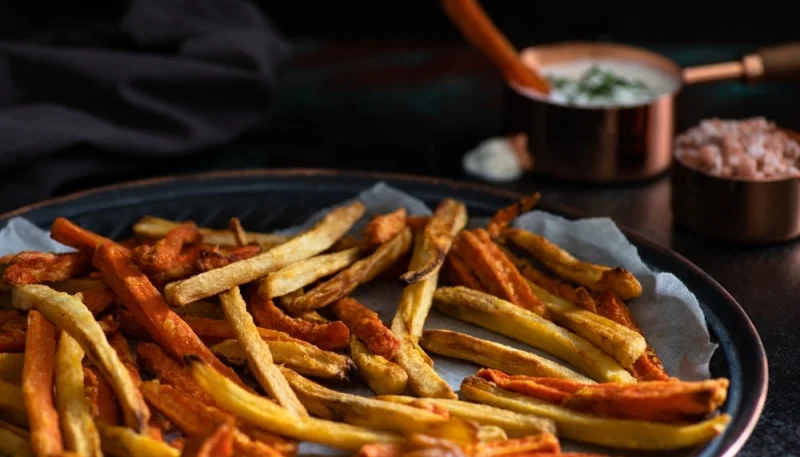 Frites maison au panais et patate douce
