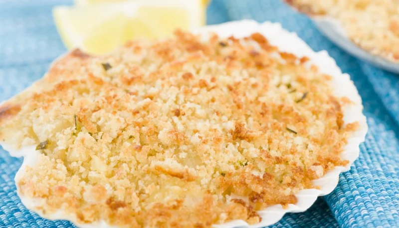 Gratin de coquilles Saint-Jacques au fromage