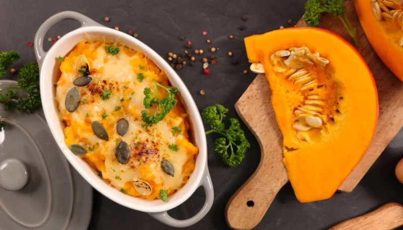 Gratin de potiron et fromage