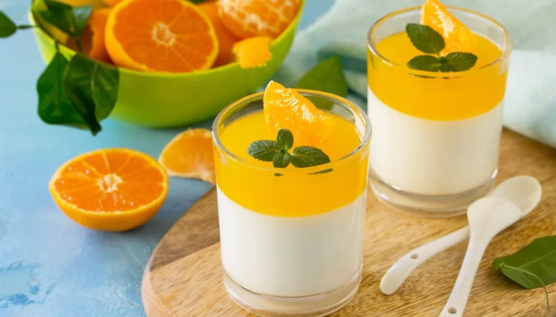 Panna cotta au coulis de clémentines