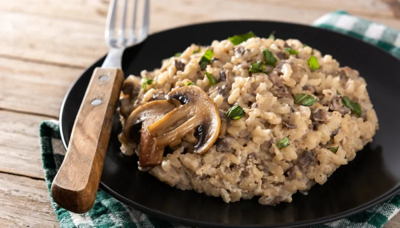 Risotto aux champignons des bois