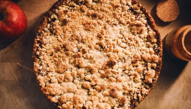 Crumble aux pommes et noisettes