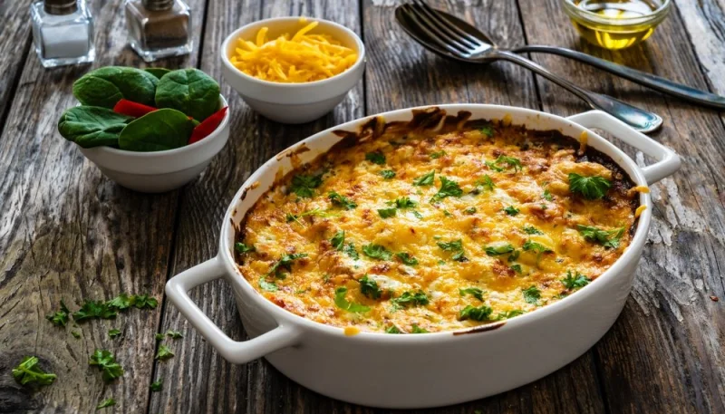 Gratin de poisson aux épinards et pommes de terre