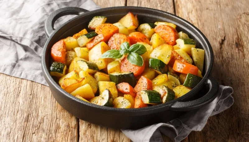 Poêlée de légumes rôtis au four et épices douces