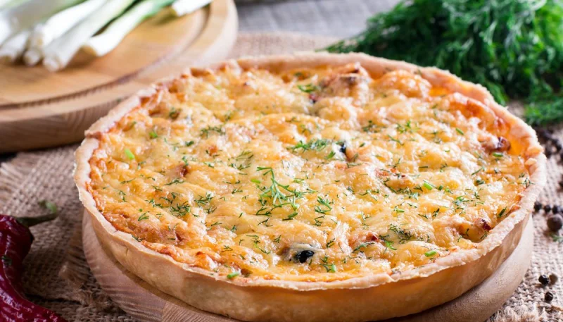 Tarte rustique aux poireaux et lardons