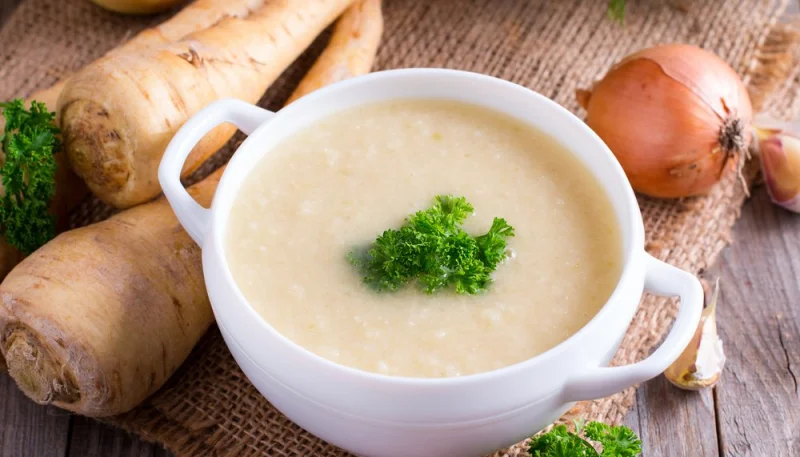Velouté de panais et lait de coco