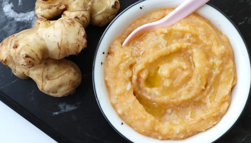 Velouté de poireaux et topinambours
