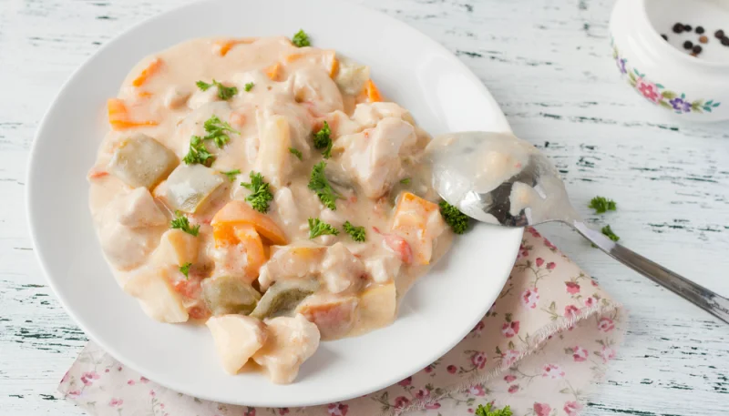 Blanquette de dinde aux carottes et panais