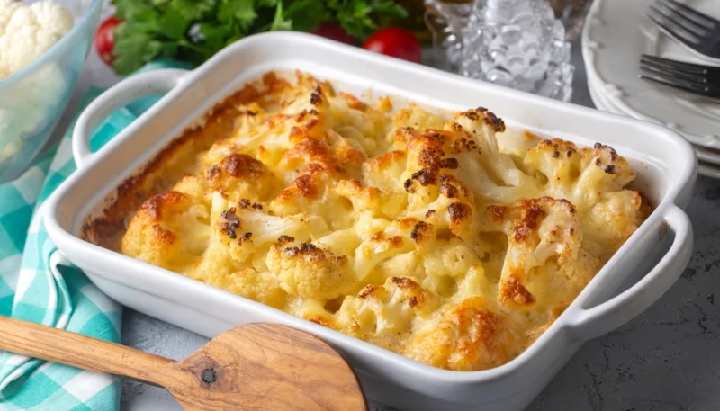 Gratin de chou-fleur et béchamel légère
