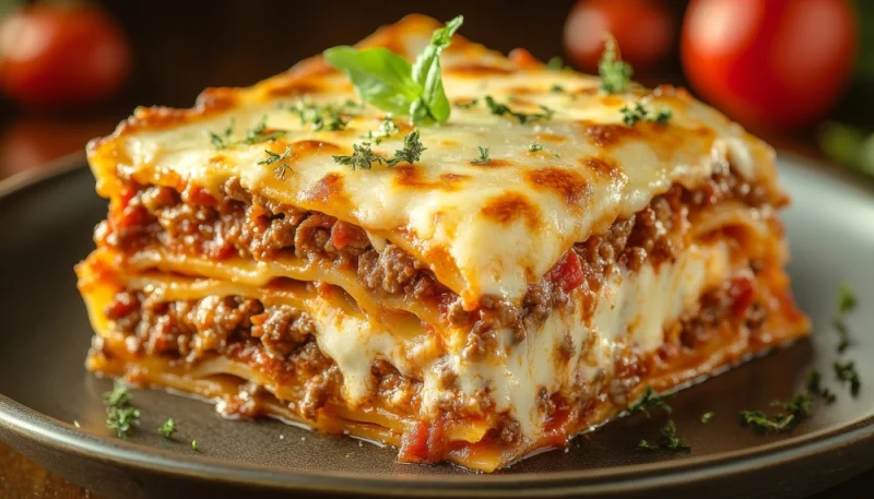 Lasagnes maison à la sauce bolognaise et béchamel