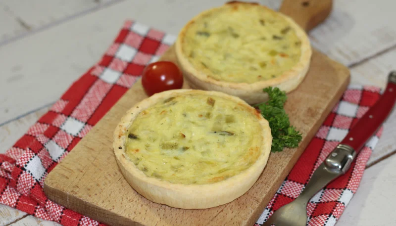 Mini quiches aux poireaux et lardons