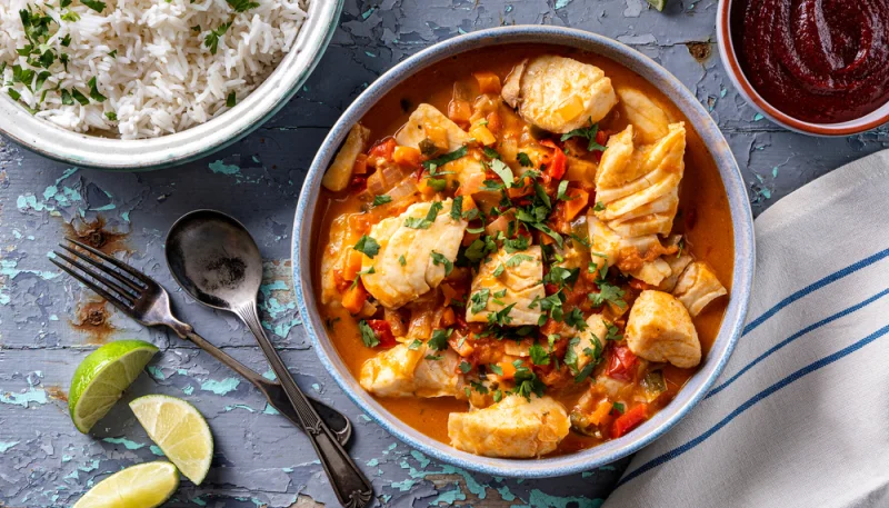 Moqueca brésilienne ragoût de poisson savoureux