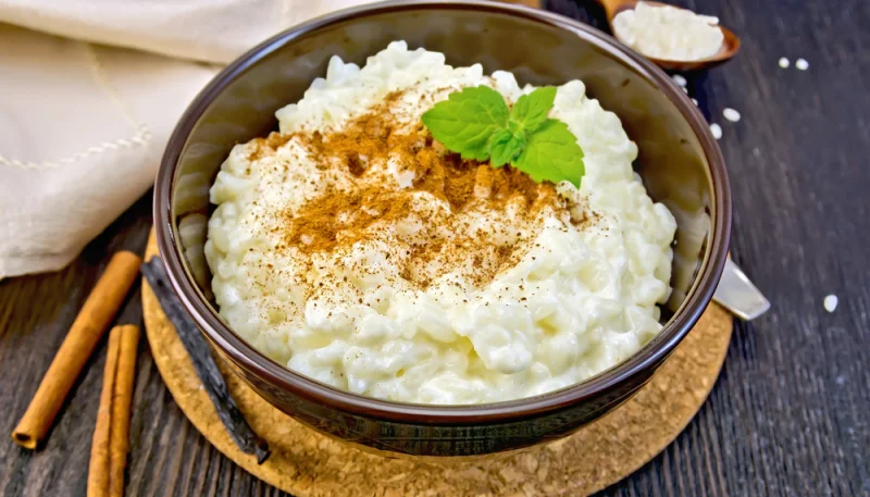 Riz au lait à la vanille et cannelle