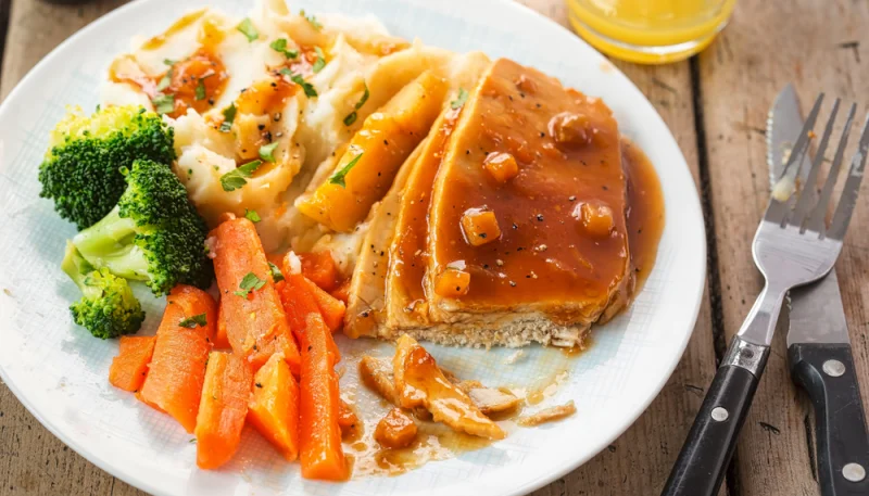 Rôti de porc sauce cidre et pommes