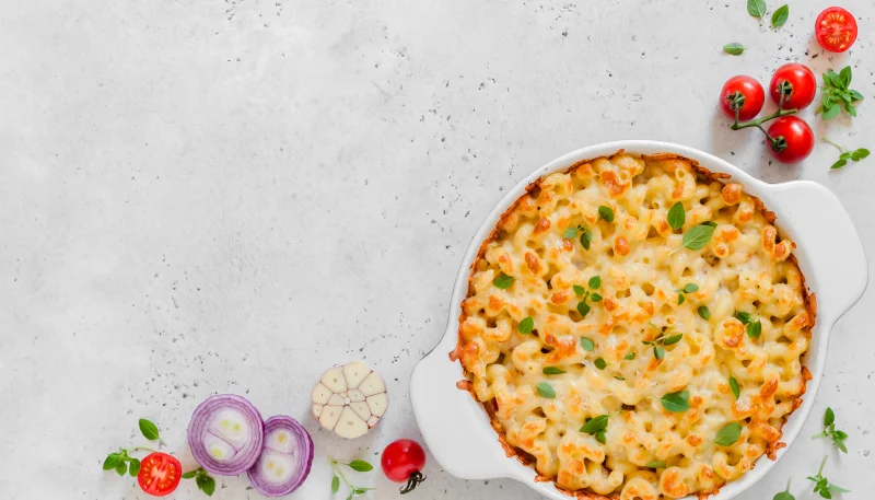 Gratin de pâtes au fromages Bake