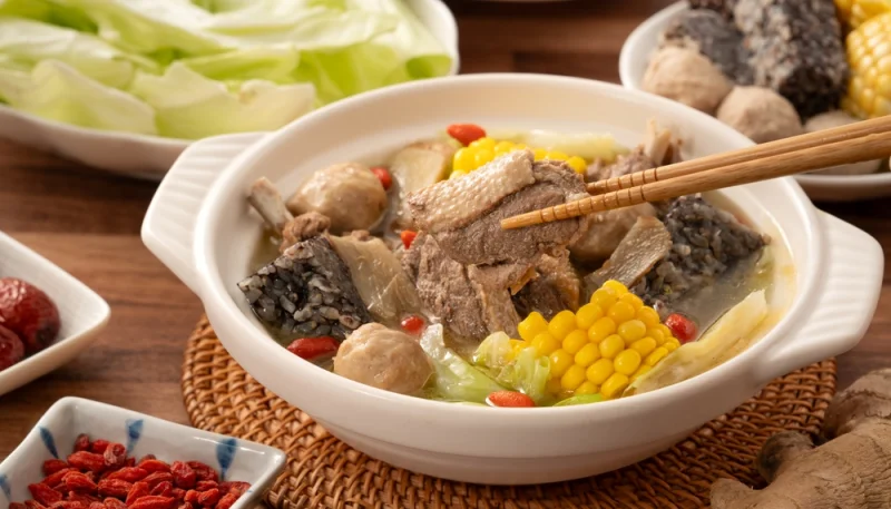 Soupe de canard au gingembre