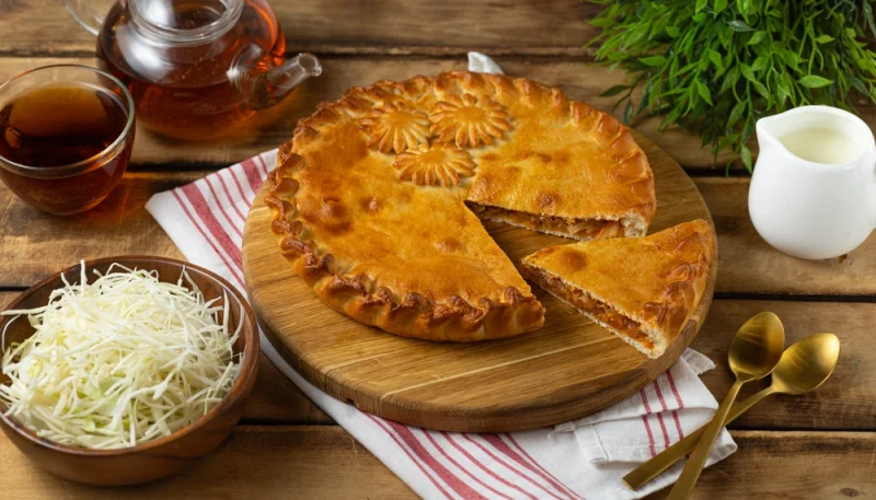 Tarte rustique au chou et aux œufs