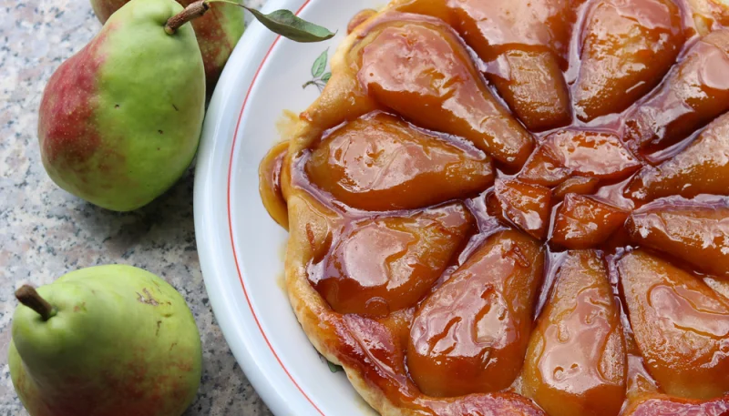 Tarte tatin aux poires et épices