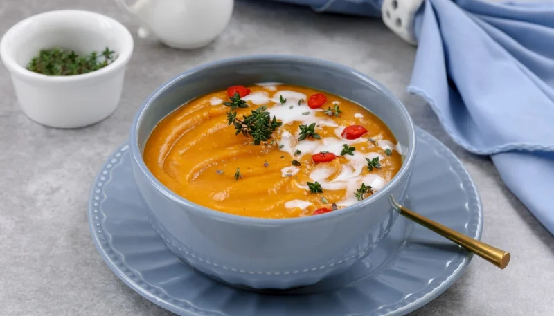 Velouté de carottes à la crème de coco