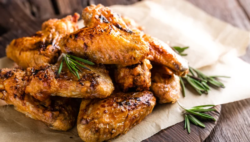 Ailes de poulet au romarin et miel