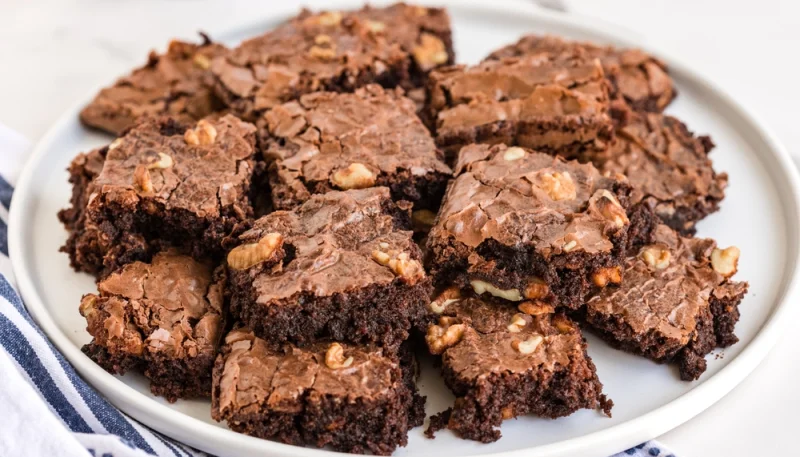 Brownie aux noix et caramel beurre salé