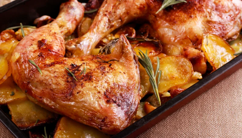 Poulet mijoté aux légumes de saison