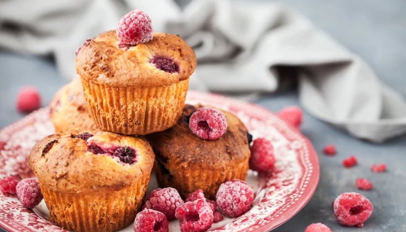 Muffins aux framboises