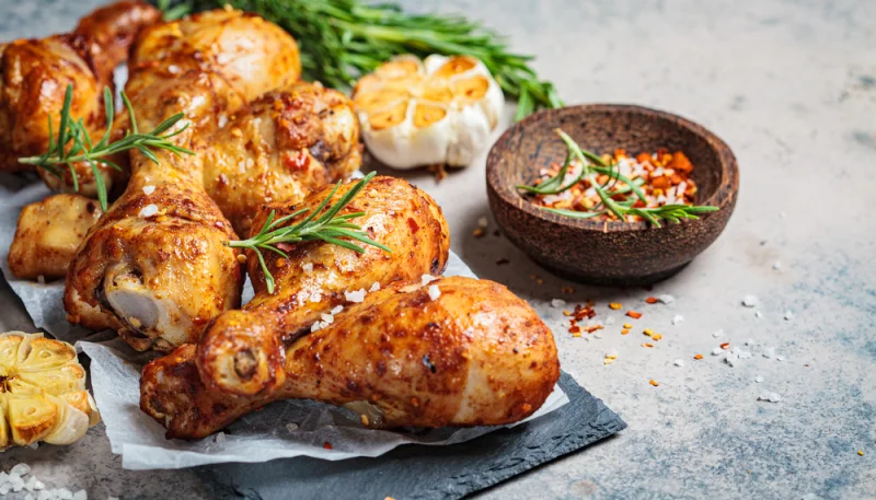 Poulet rôti aux herbes et ail nouveau