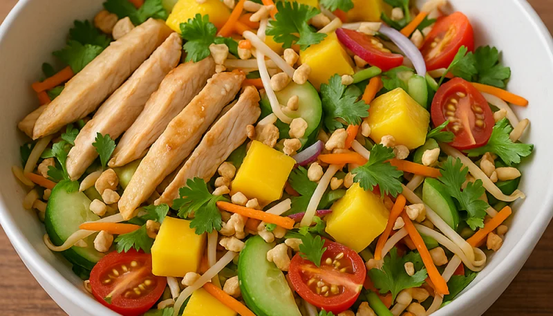 🥗 Salade thaï au poulet et mangue