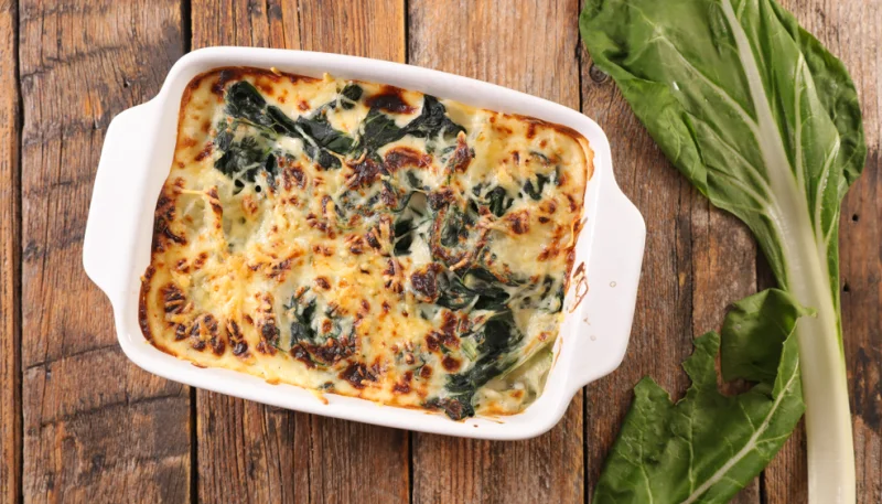 Gratin de blettes et béchamel légère