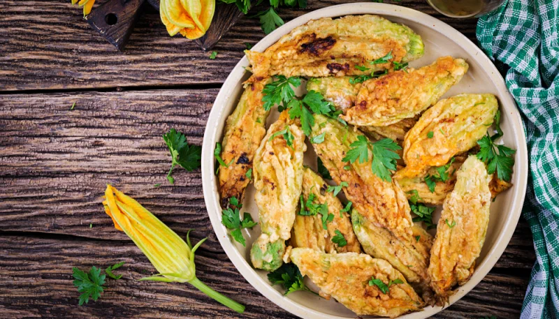 Beignets de fleurs de courgettes