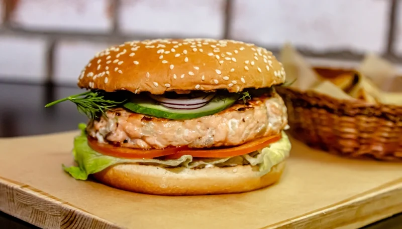 Burger de saumon maison
