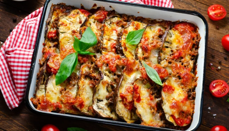 Gratin d’aubergines à la tomate