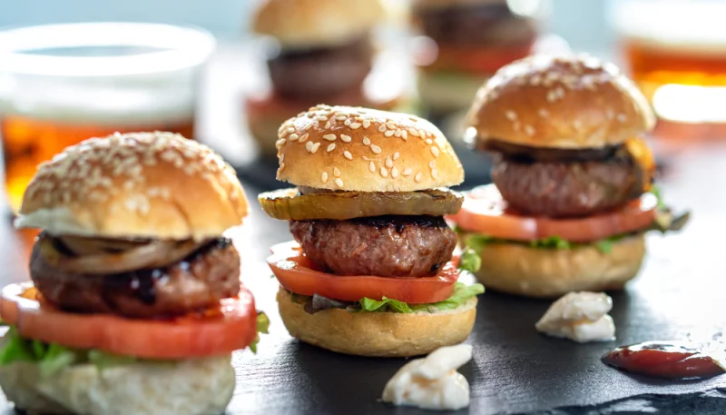 Mini burgers maison au steak de veau