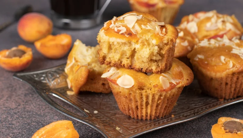 Muffins aux abricots et amandes