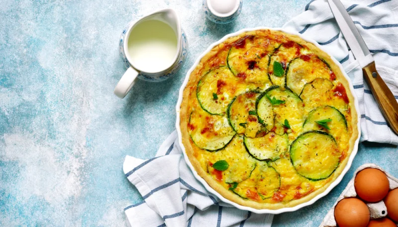 Tarte fine aux courgettes et parmesan