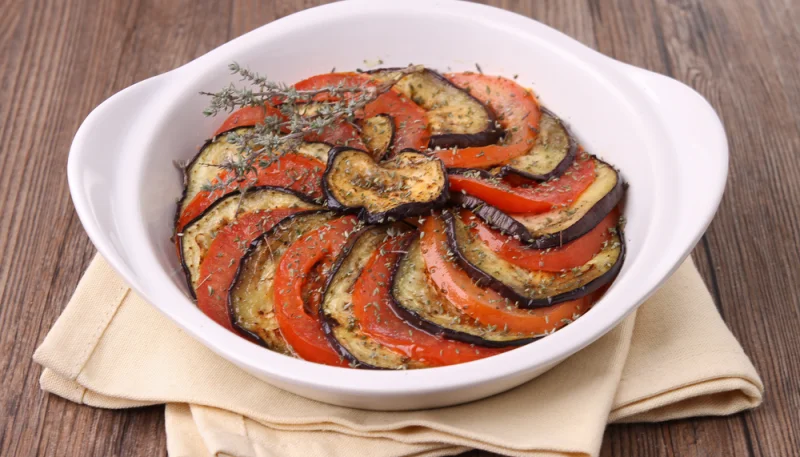 Tian express d’aubergines et tomates