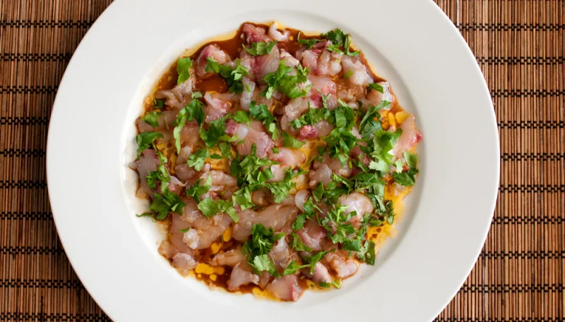 Ceviche de daurade à la coriandre fraîche
