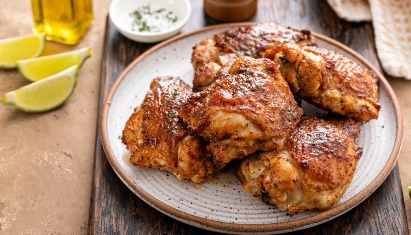Poulet mariné au citron et grillé au four