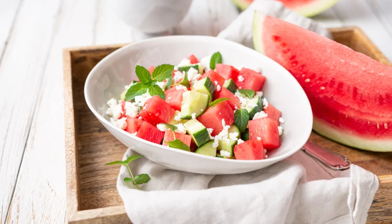 🥗 Salade fraîcheur pastèque, feta et menthe – Recette spéciale canicule