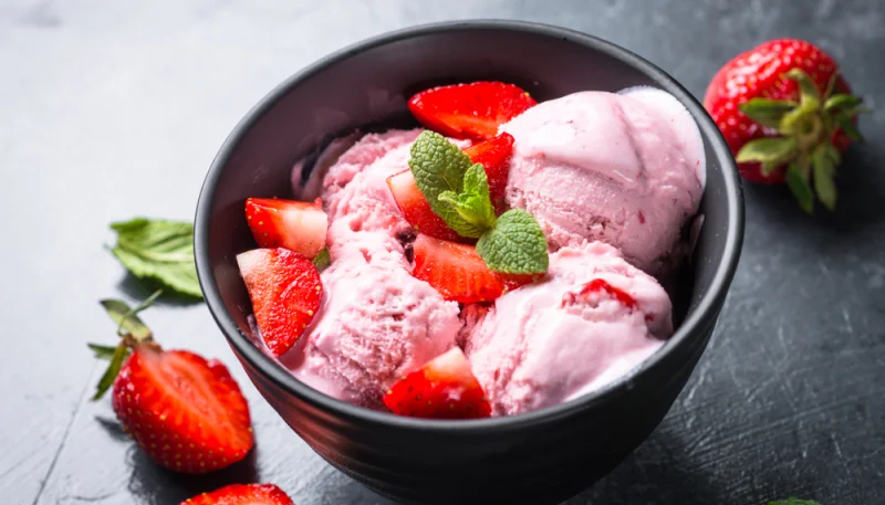 Sorbet maison à la fraise