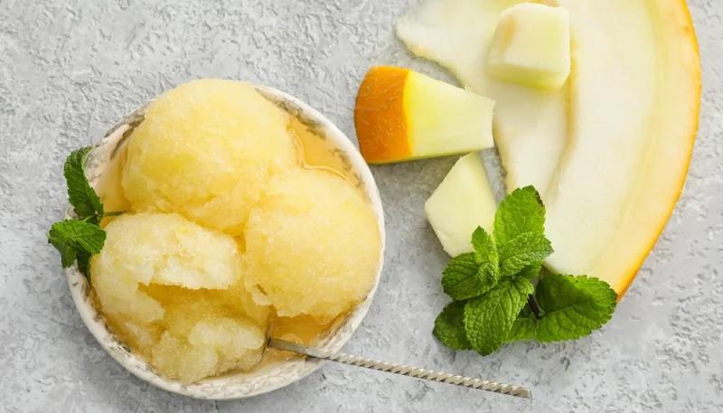 Sorbet melon maison sans sorbetière