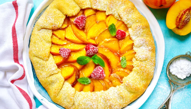 Tarte fine aux nectarines et miel
