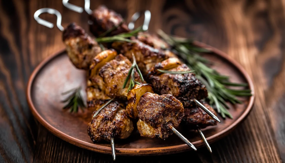 Brochettes d’agneau marinées au romarin