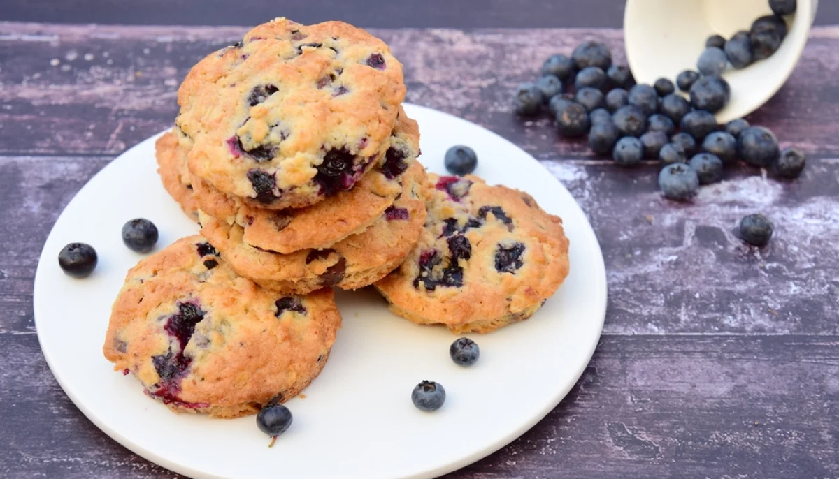 Cookies moelleux myrtille-citron