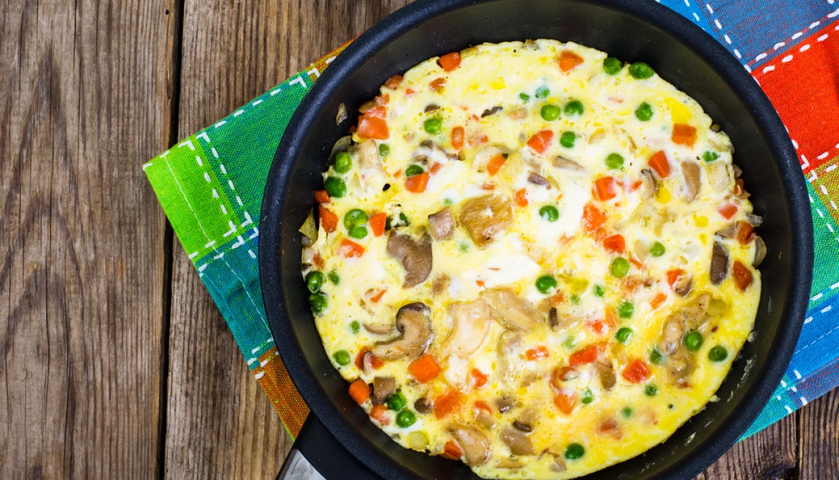 Frittata aux petits pois et carottes