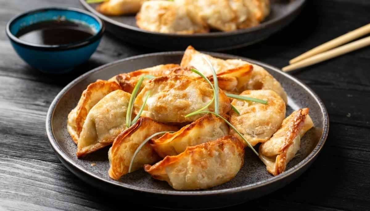 Gyozas au légumes, sauce soja et sésame