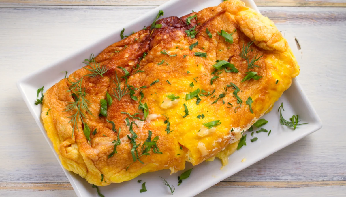 Omelette aux courgettes et menthe