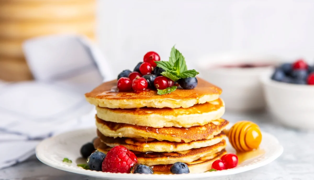 Pancakes légers au fruits rouges