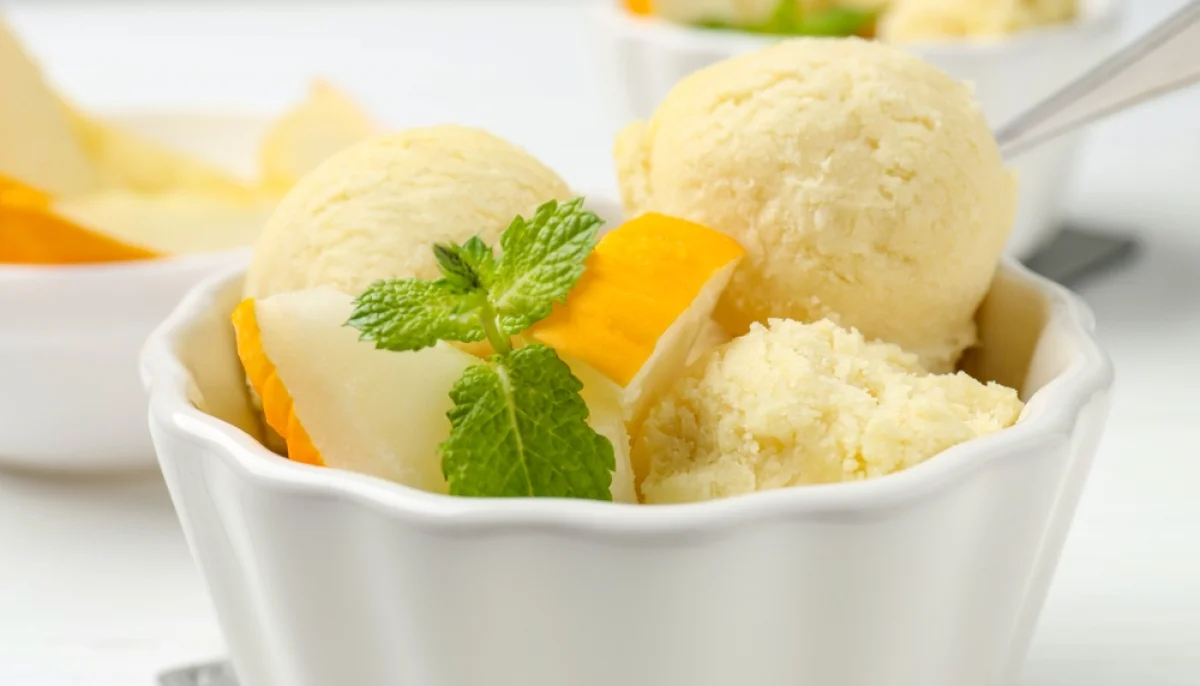 Sorbet melon-menthe maison